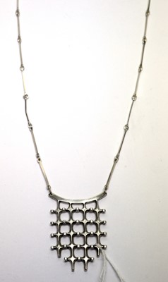 Lot 149 - Unn Tangerud for Uni David-Andersen, Norway: a silver modernist necklace