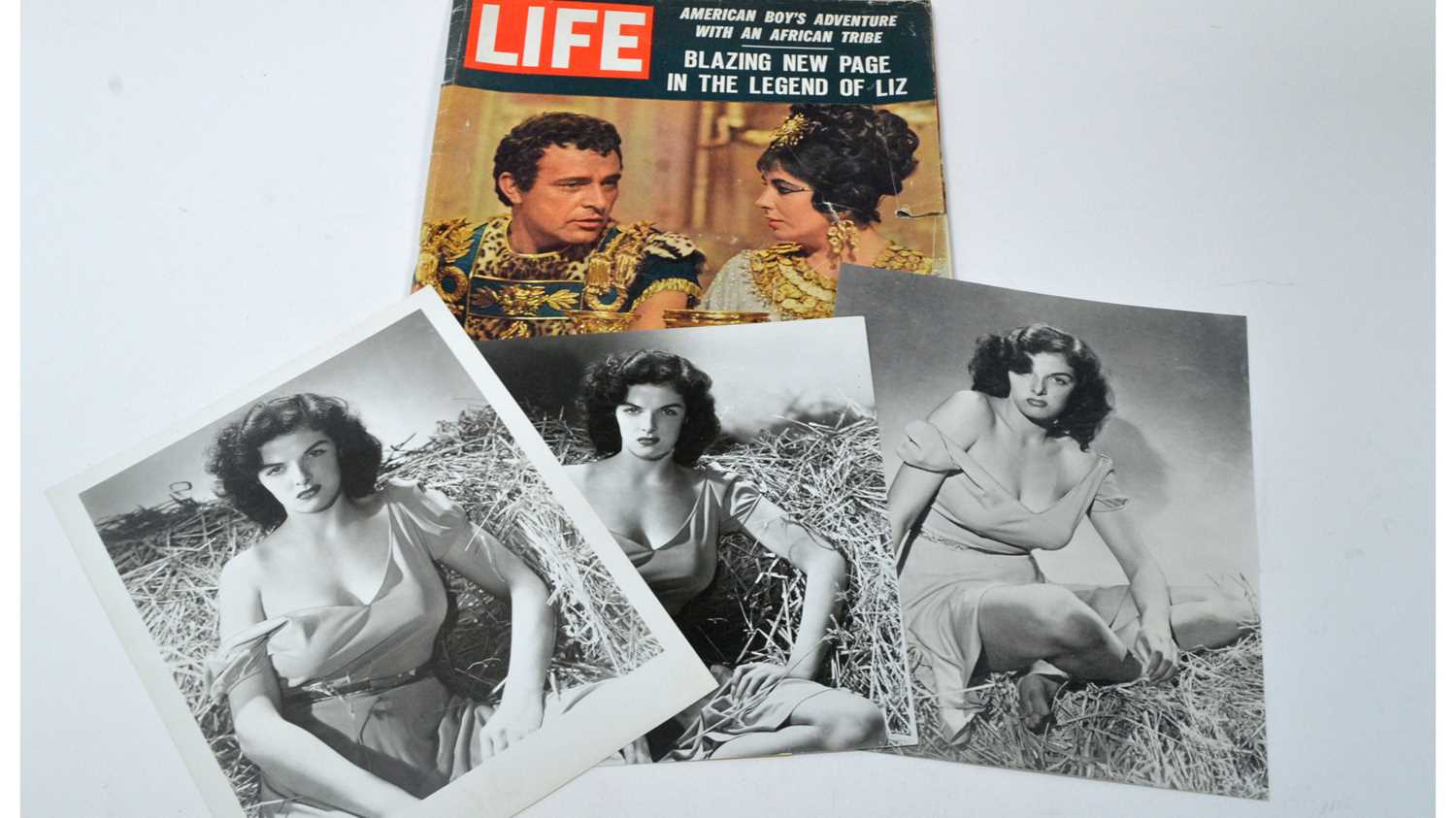 Lot 713 - Jane Russell photographs and Life magazine.
