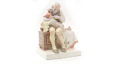 Lot 752 - Continental group grandfather and child