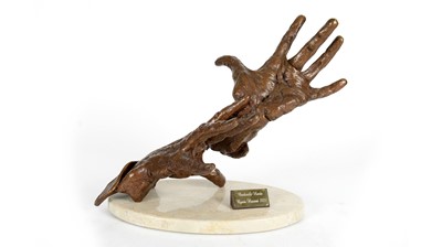 Lot 1234 - Byron Howard (b.1947) - A bronze sculpture of the conductor Sir John Barbirolli's hands