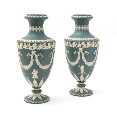 Lot 702 - Pair Dudson sprigged vases