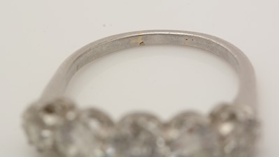 Lot 488 - A five stone diamond ring