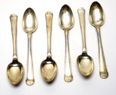 Lot 227 - Four mid-20th Century Danish silver tablespoons, and six teaspoons