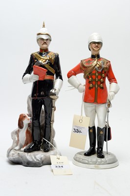 Lot 334 - Two Michael Sutty ceramic military model figures