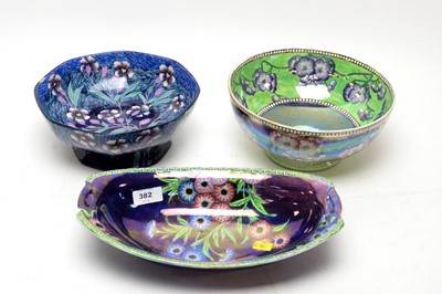 Lot 382 - Two Maling bowls and a dish