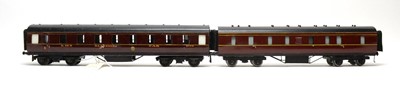 Lot 389 - Four 0 Gauge model railway carriages, by Exley.