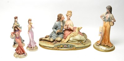 Lot 425 - A collection of Capodimonte figures