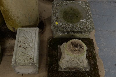 Lot 490 - Stone composite garden ornaments, various