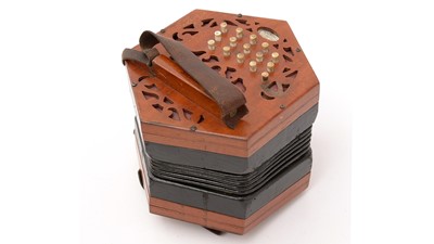 Lot 472 - Lachenal 30 key anglo system concertina