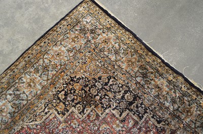 Lot 117 - A pure silk Ghom carpet
