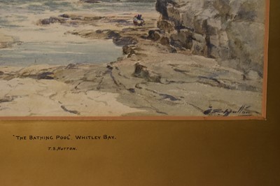 Lot 745 - Thomas Swift Hutton - The Bathing Pool, Whitley Bay | watercolour