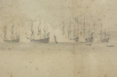 Lot 811 - Willem Van de Velde, The Younger - The Dutch Fleet in the Thames | pencil