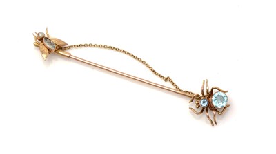 Lot 343 - An early 20th Century 9ct yellow gold tie pin