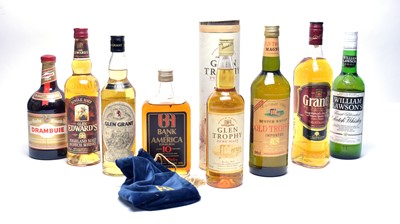 Lot 1079 - Seven bottles of whisky and a bottle of Drambuie