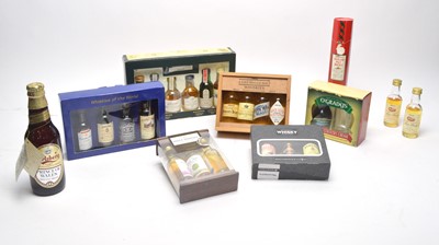 Lot 1073 - Collection of whisky miniatures, and other items