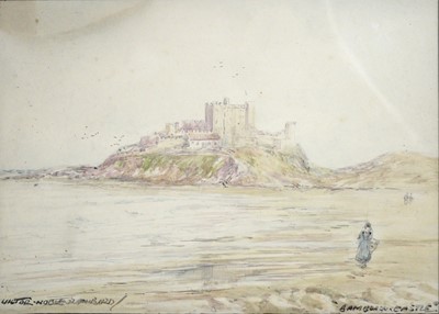 Lot 44 - Victor Noble Rainbird - Bamburgh Castle | watercolour
