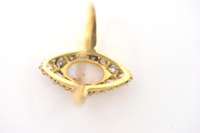 Lot 355 - A Victorian opal and diamond ring