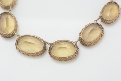 Lot 405 - A Victorian style citrine necklace