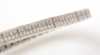 Lot 358 - A diamond line bracelet