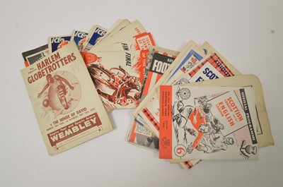 Lot 698 - A selection of Wembley and other 1950s International Football programmes, various.