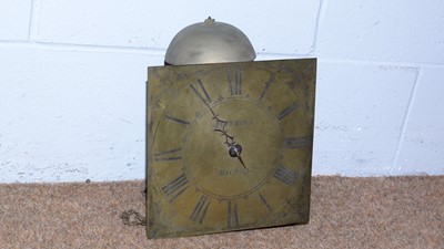 Lot 12 - Jeffries, Maldon: an 18th Century brass clock dial and movement.