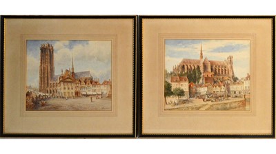 Lot 785 - Albert Henry Findley - Malines and Amiens | watercolour