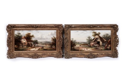 Lot 1103 - Georgina Lara - A pair of pastoral landscape views | oil