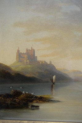 Lot 680 - John Wilson Carmichael - Bamburgh Castle, with Shipping and Farne Isles in the Distance | oil