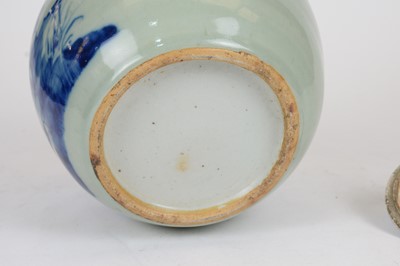 Lot 652 - 19th Century Chinese celadon jar and cover