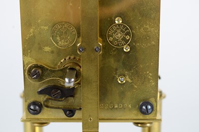 Lot 1188 - Gustav Becker: a 20th C brass 400-day anniversary/torsion clock.
