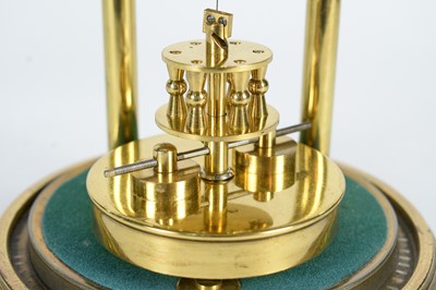 Lot 1188 - Gustav Becker: a 20th C brass 400-day anniversary/torsion clock.