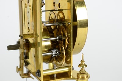 Lot 1189 - Gustav Becker: a 20th Century brass 400-day anniversary/torsion clock.