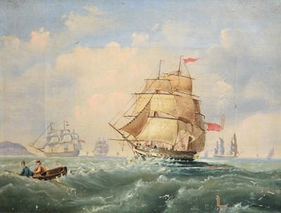 Lot 93 - 19th Century British School - A pair of Naive Marine Views | oil