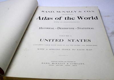 Lot 728 - Rand, McNally & Co.'s Indexed Atlas of the World.