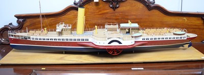 Lot 663 - A scratch-built scale model of the Paddle Steamer Duchess of Fife