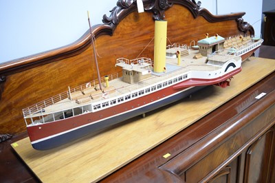 Lot 663 - A scratch-built scale model of the Paddle Steamer Duchess of Fife