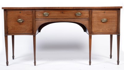 Lot 1088 - A George III mahogany serpentine sideboard