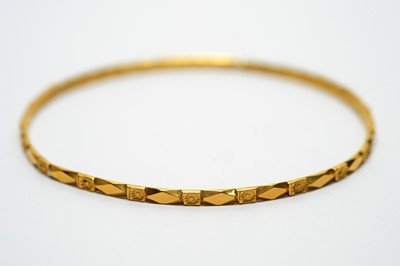 Lot 140 - Two 22ct yellow gold bangles