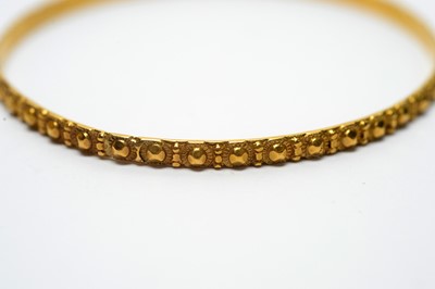 Lot 140 - Two 22ct yellow gold bangles