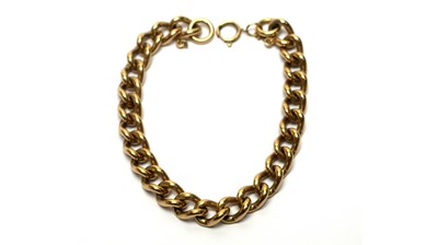 Lot 147 - A 9ct yellow gold curb link bracelet