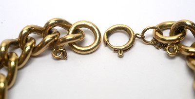 Lot 147 - A 9ct yellow gold curb link bracelet