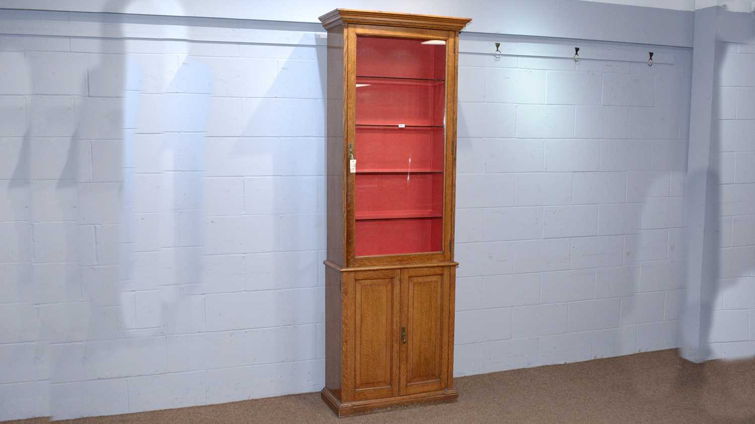 Lot 27 - Army & Navy C.S.L (Co-operative Society Limited): an Edwardian display cabinet, converted.