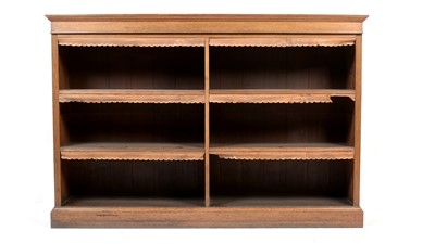 Lot 1152 - Edwardian oak double bookcase