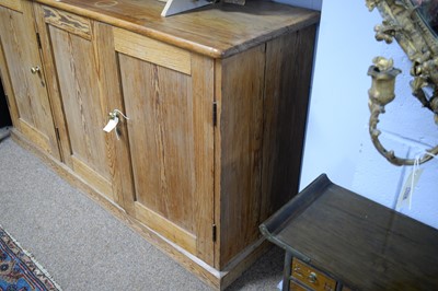 Lot 89 - A vintage pitch pine cupboard.