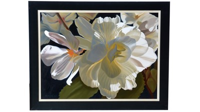 Lot 298 - Berger - White Orchids | oil