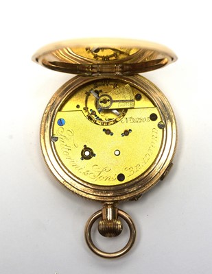 Lot 167 - A gilt metal cased open faced pocket watch, by Fattorini & Sons