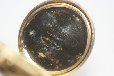 Lot 167 - A gilt metal cased open faced pocket watch, by Fattorini & Sons