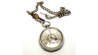 Lot 168 - A Victorian silver cased open faced pocket watch