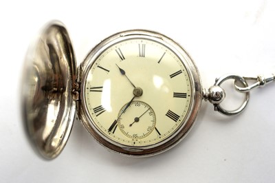 Lot 171 - A Victorian silver cased hunter pocket watch, by Edward E Hyslop