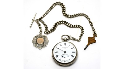 Lot 176 - A Victorian silver cased open faced pocket watch, by Dent